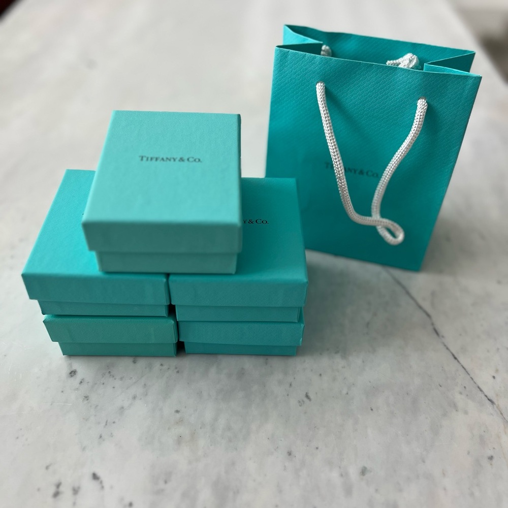 Authentic Tiffany & Co. Jewelry Storage Lot | 5 Boxes, 5 Bags & 5 Pouches
